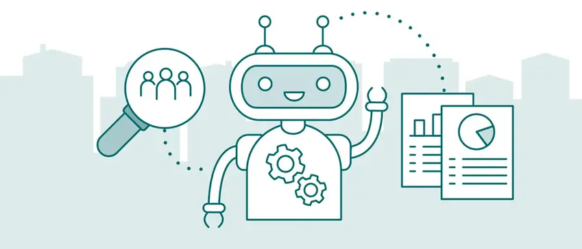 Illustration med en robot
